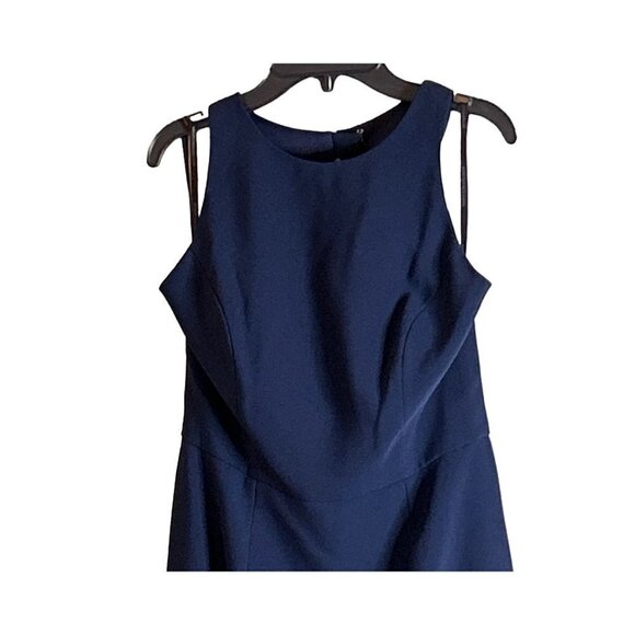 Dessy Womens Diamond Cutout Back Trumpet Gown with Front Slit Style 3029 NWT - Picture 4 of 6